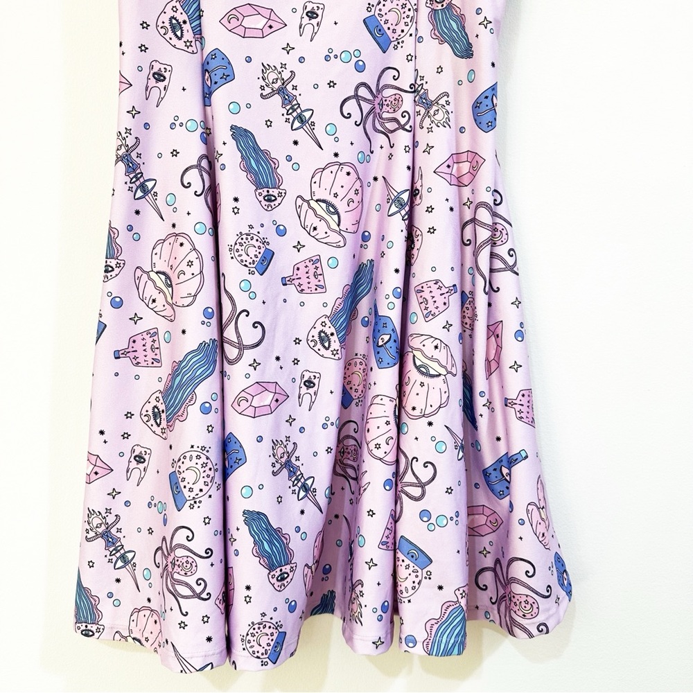 NWT Blackmilk I Was A Teenage Sea Witch Mini Strappy Dress Pink Size Large - Picture 7 of 12